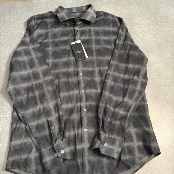 Bugatchi Shaped Fit Long Sleeve Button-Up Shirt – Comfort Stretch – Size XL - Picture 3 of 14